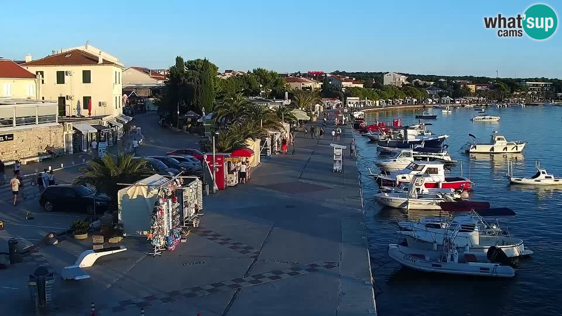 Webcam Novalja seaside promenade