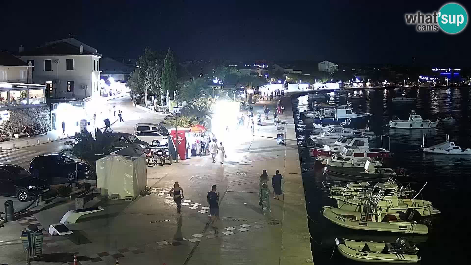 Novalja spletna kamera promenada