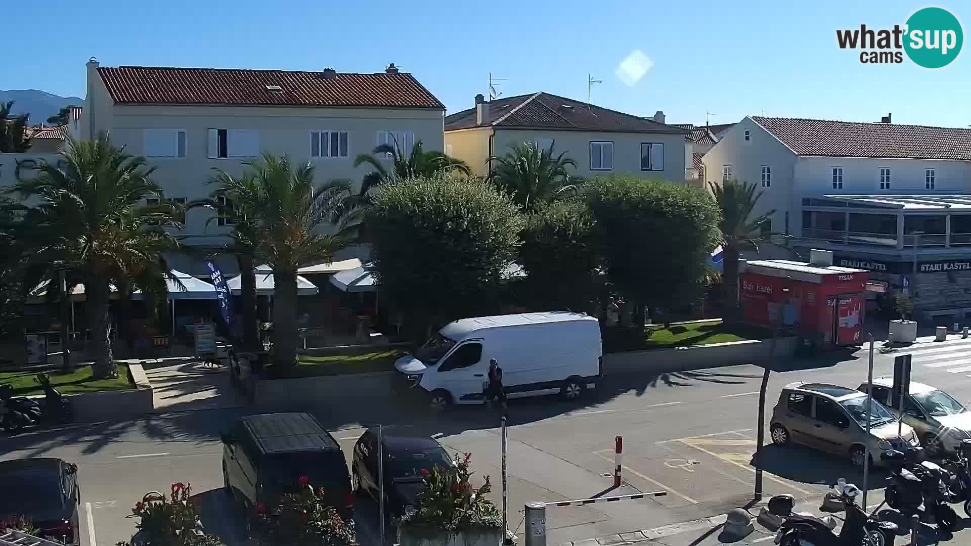 Webcam Novalja seaside promenade