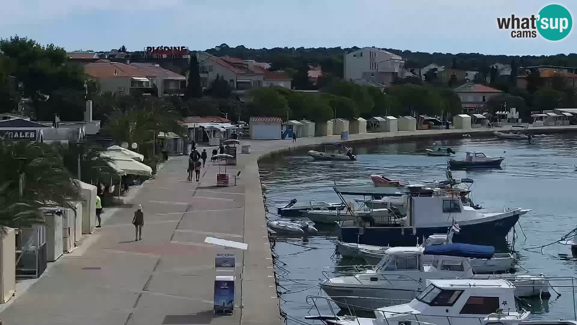 Webcam Novalja seaside promenade