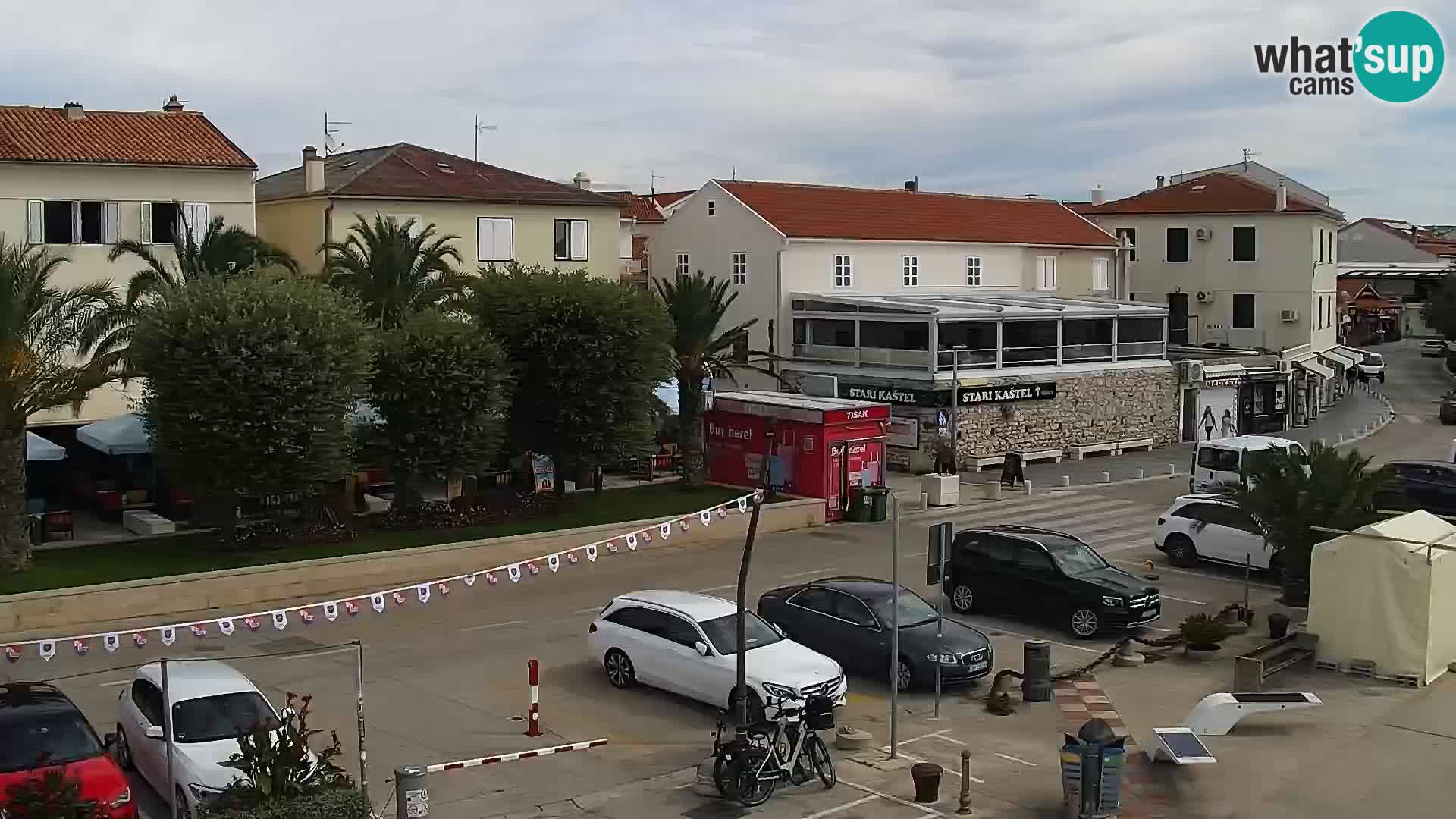 Webcam Novalja seaside promenade