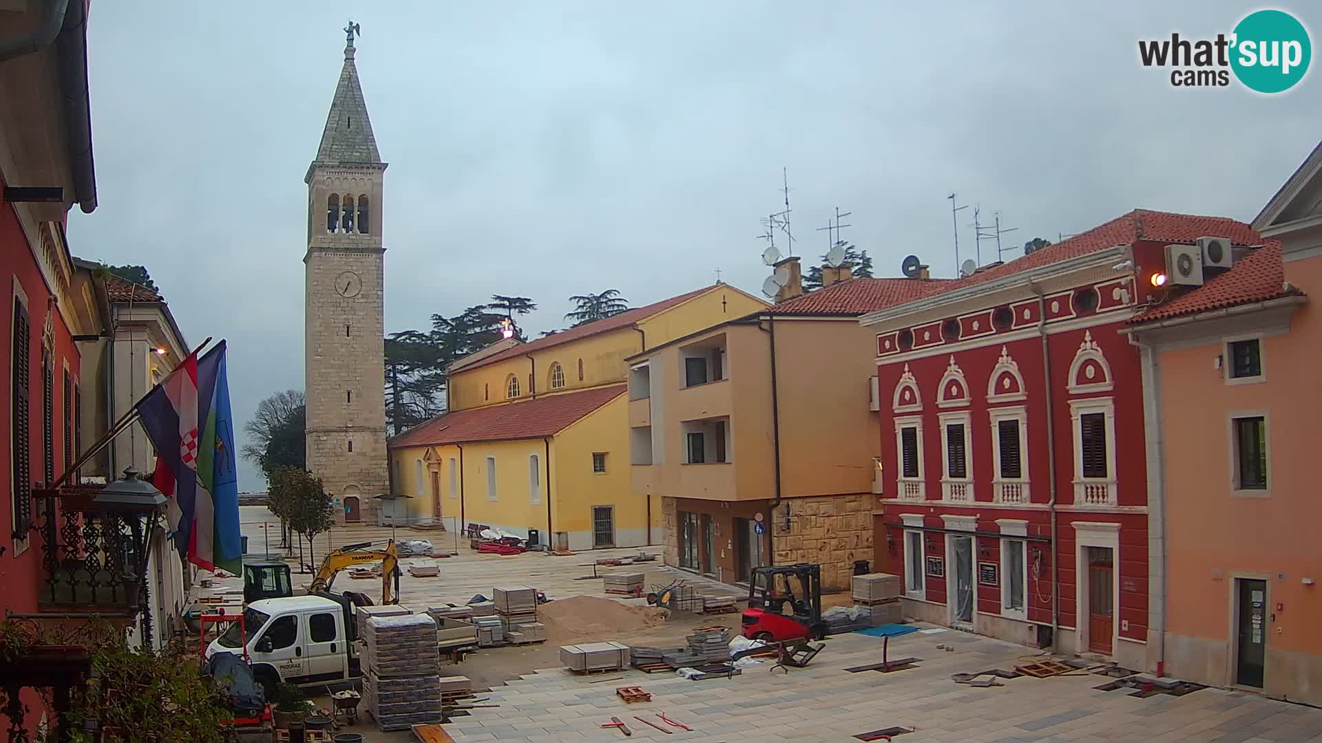 Live webcam Novigrad – Veliki Trg / Piazza Grande – Istria – Croatien