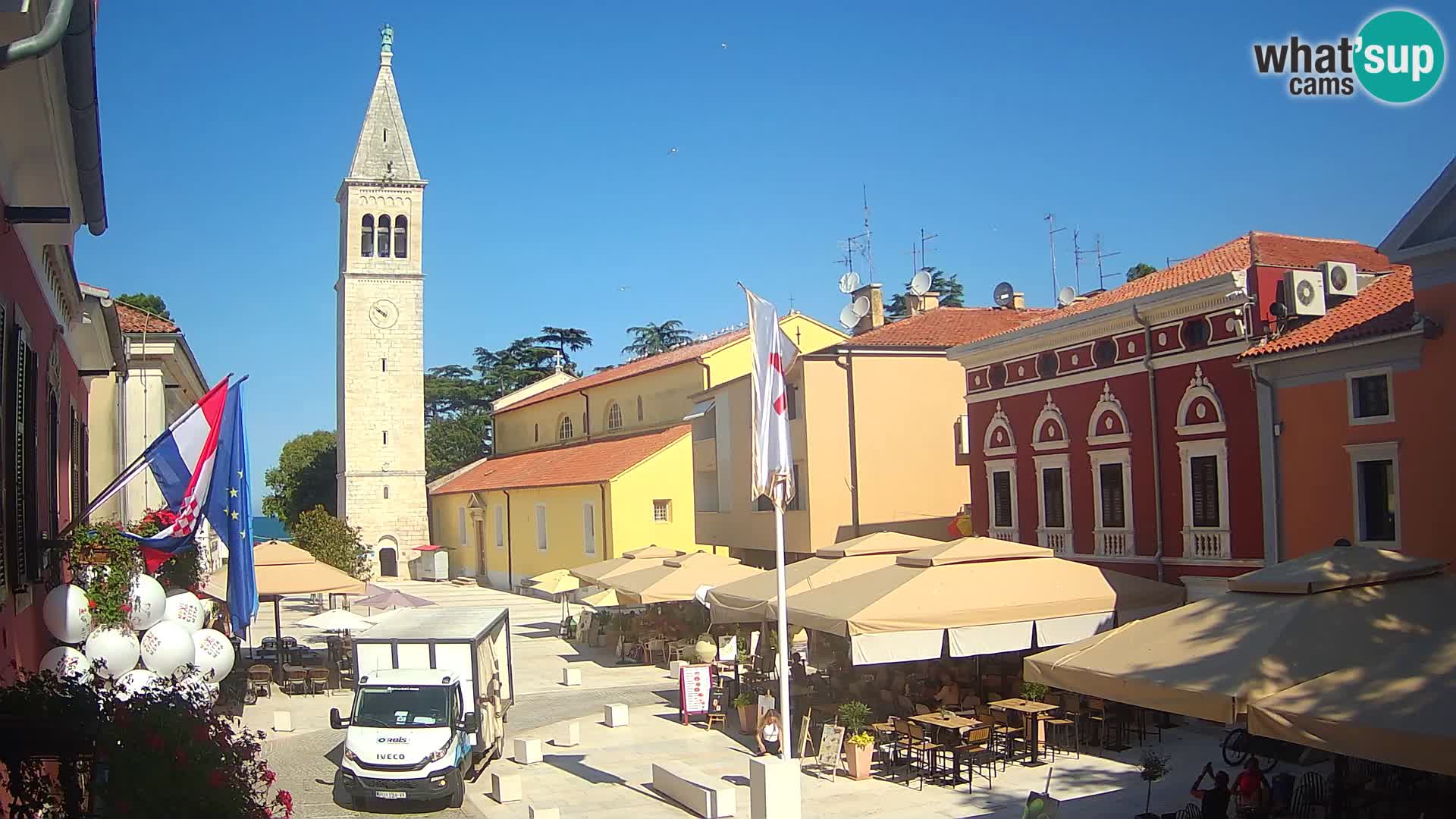 Live webcam Novigrad – Veliki Trg / Piazza Grande – Istria – Croatien