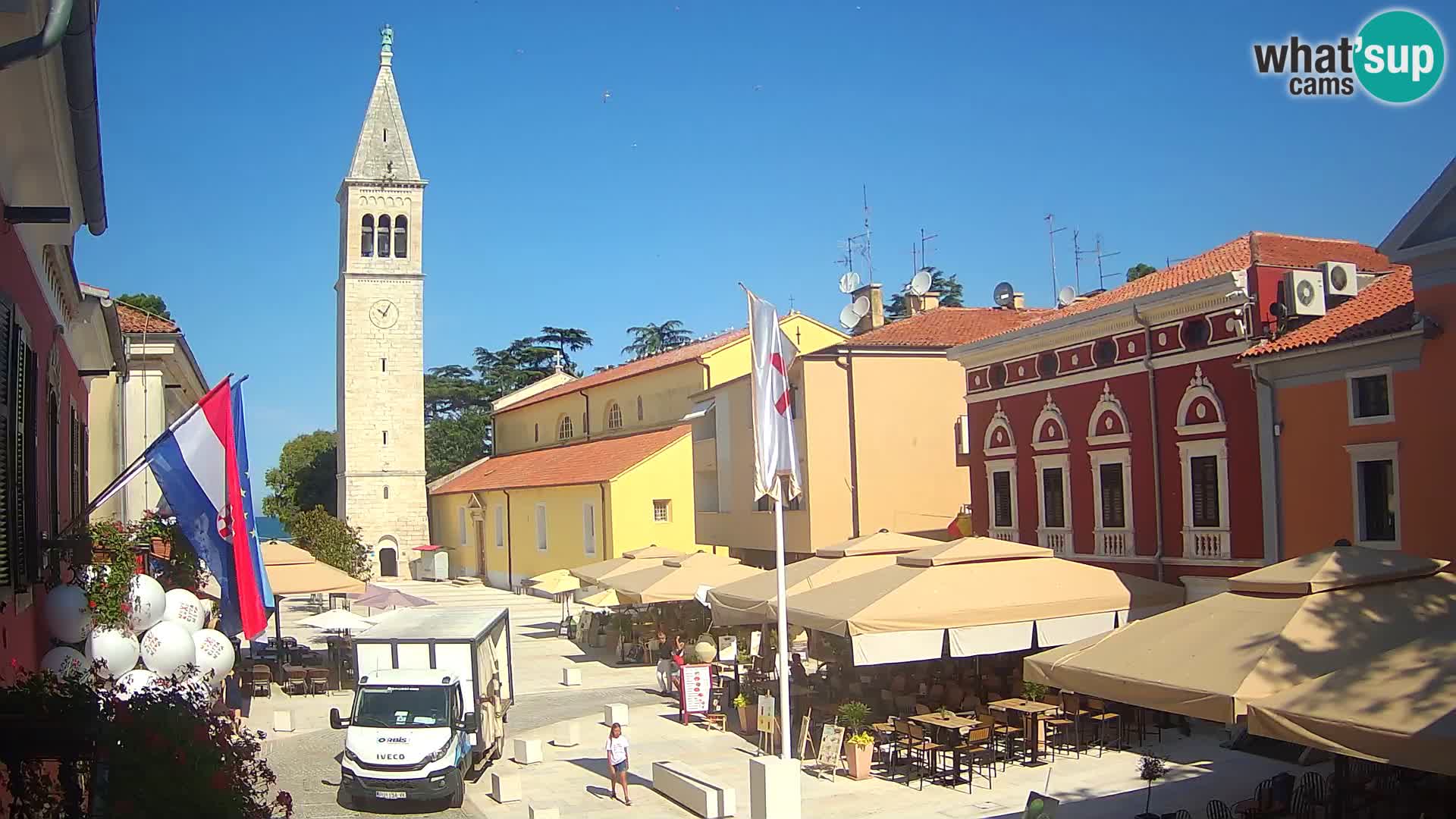 Live webcam Novigrad – Veliki Trg (grande place) – Piazza Grande