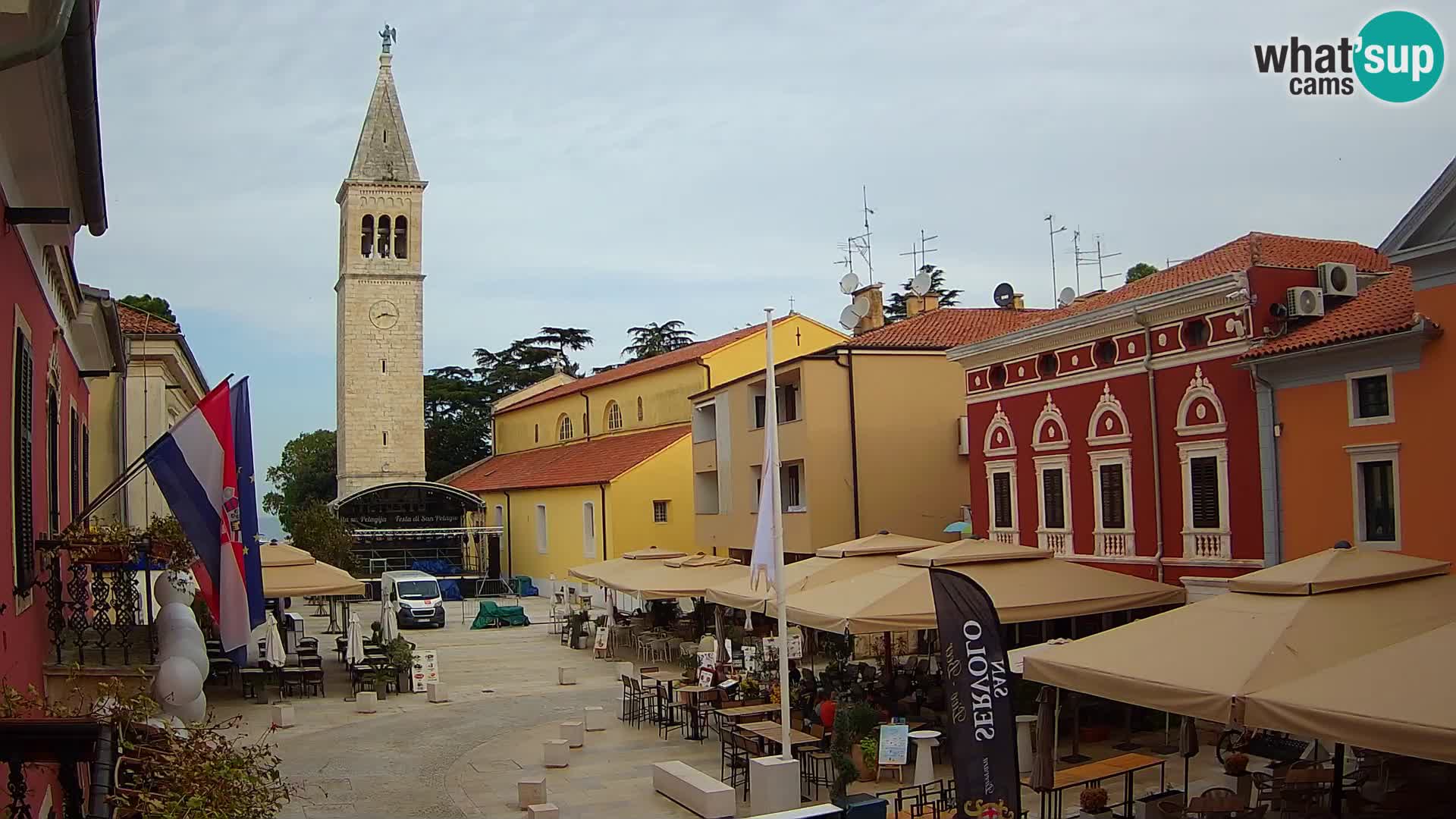 Live webcam Novigrad – Veliki Trg (grande place) – Piazza Grande