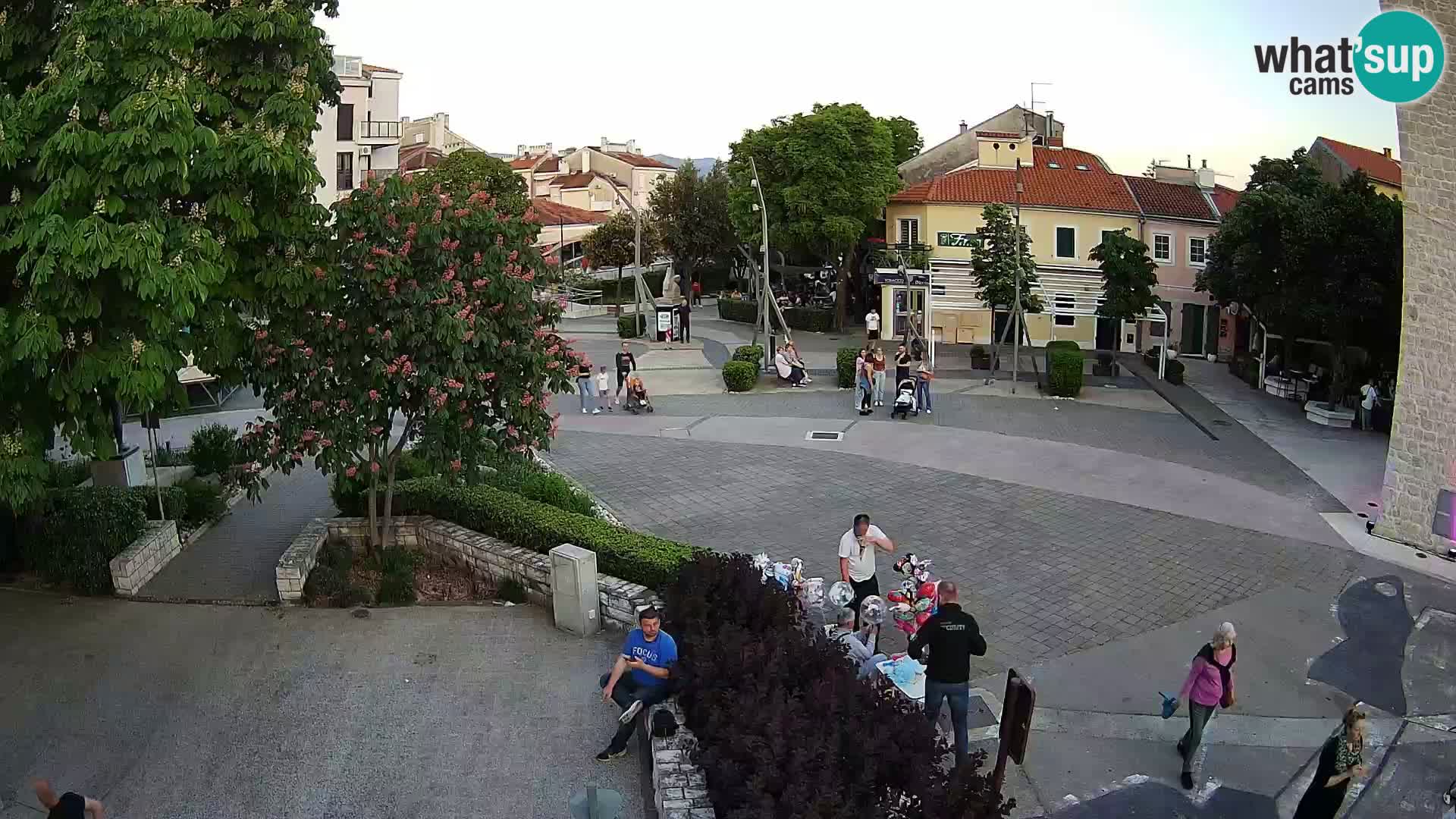 Webcam live – Novi Vinodolski – Main street Hrvatskih Branitelja