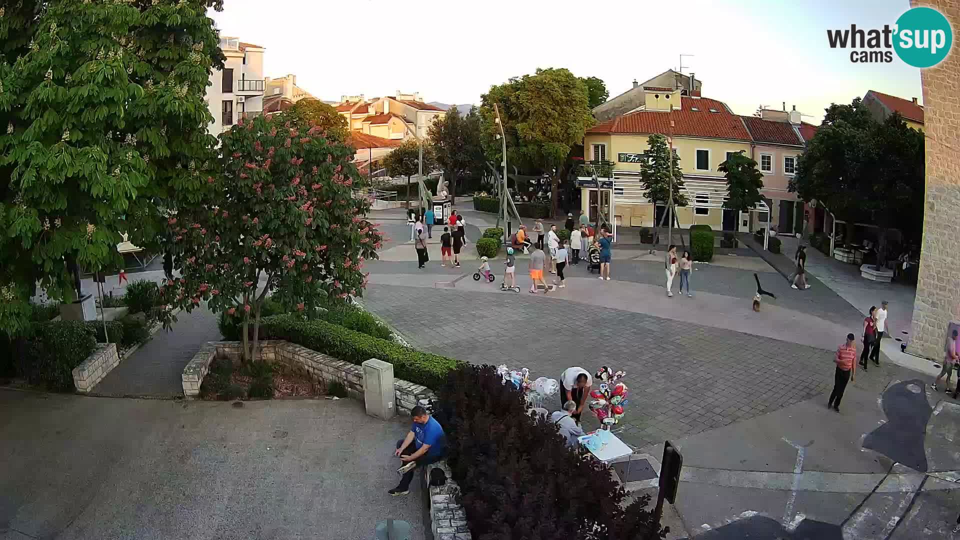 Webcam live – Novi Vinodolski – Main street Hrvatskih Branitelja