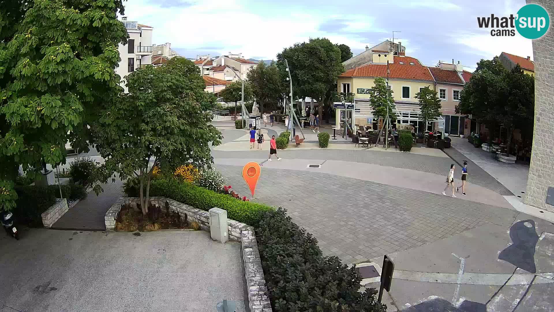Webcam live – Novi Vinodolski – Main street Hrvatskih Branitelja