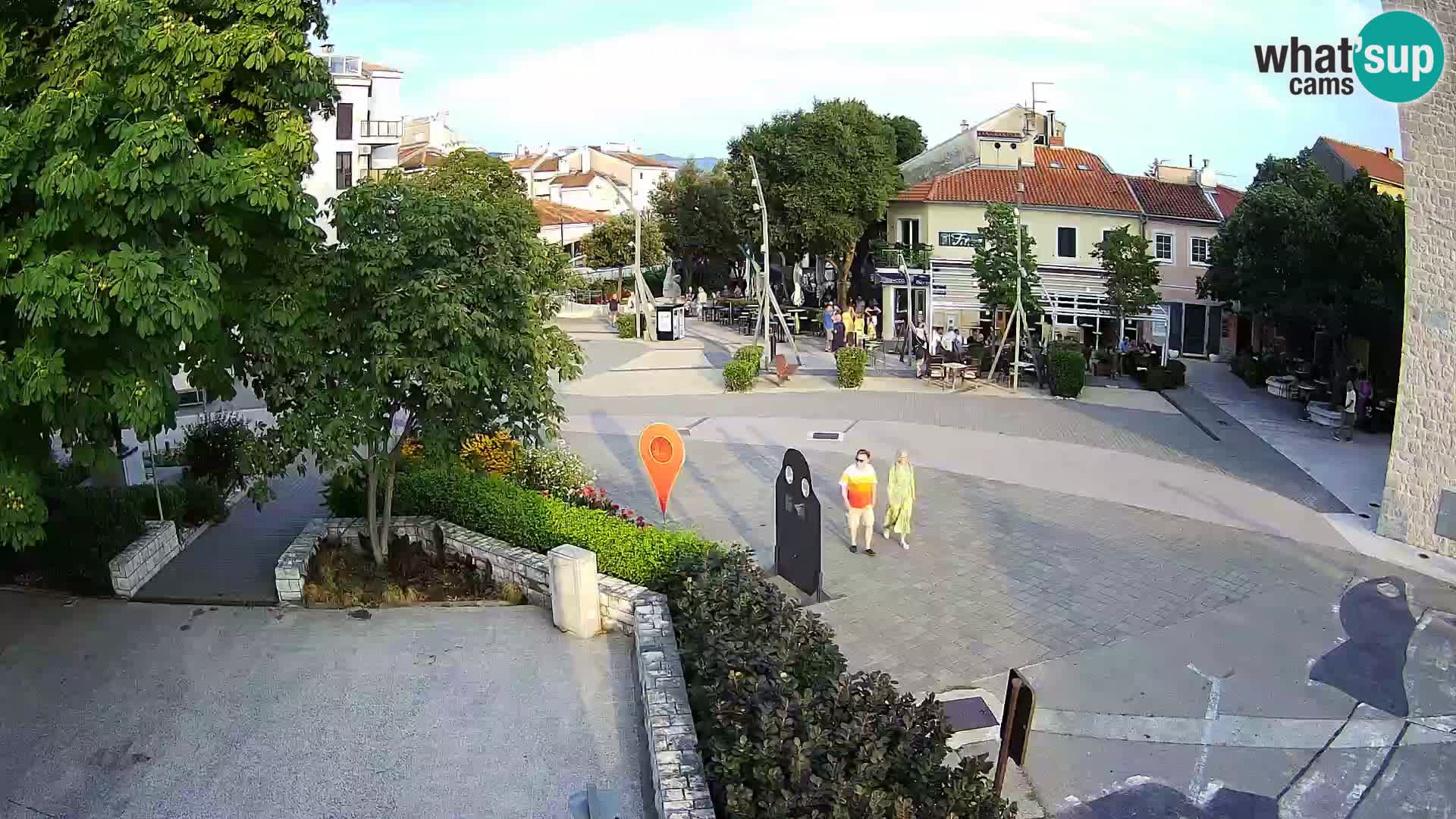 Webcam live – Novi Vinodolski – Main street Hrvatskih Branitelja