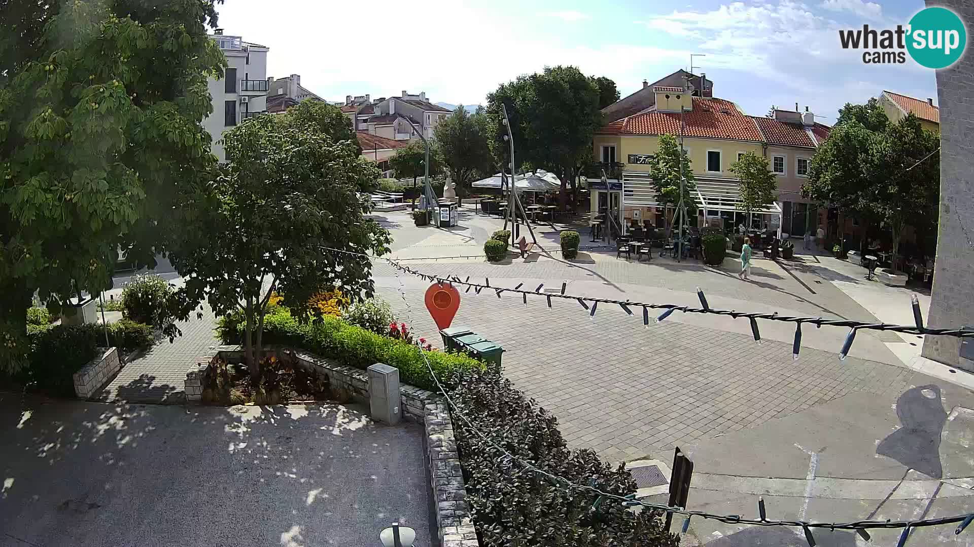 Webcam live – Novi Vinodolski – Main street Hrvatskih Branitelja