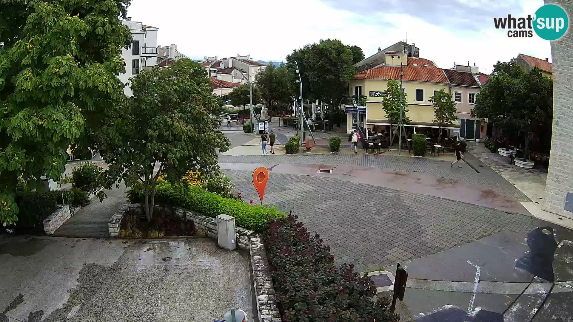 Webcam live – Novi Vinodolski – Main street Hrvatskih Branitelja