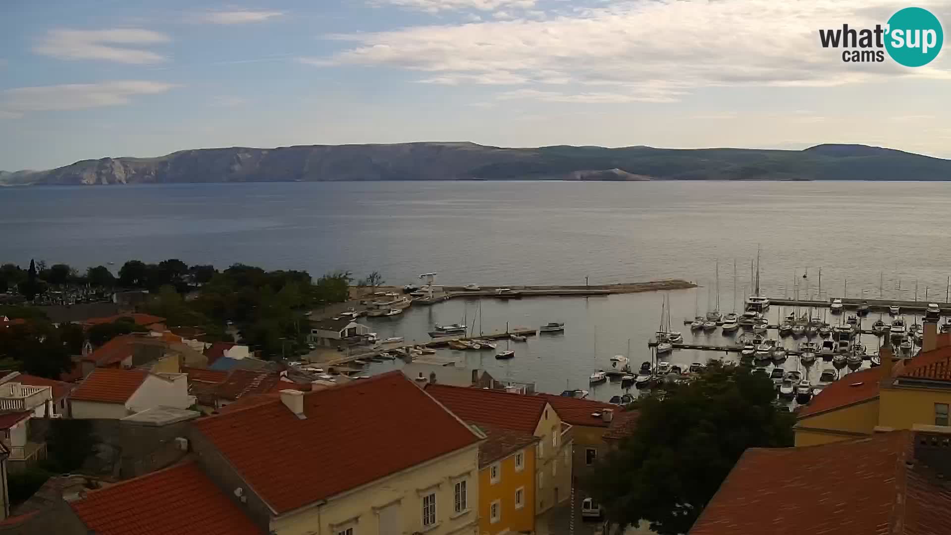 Panoramska spletna kamera Novi Vinodolski – Dalmacija v živo