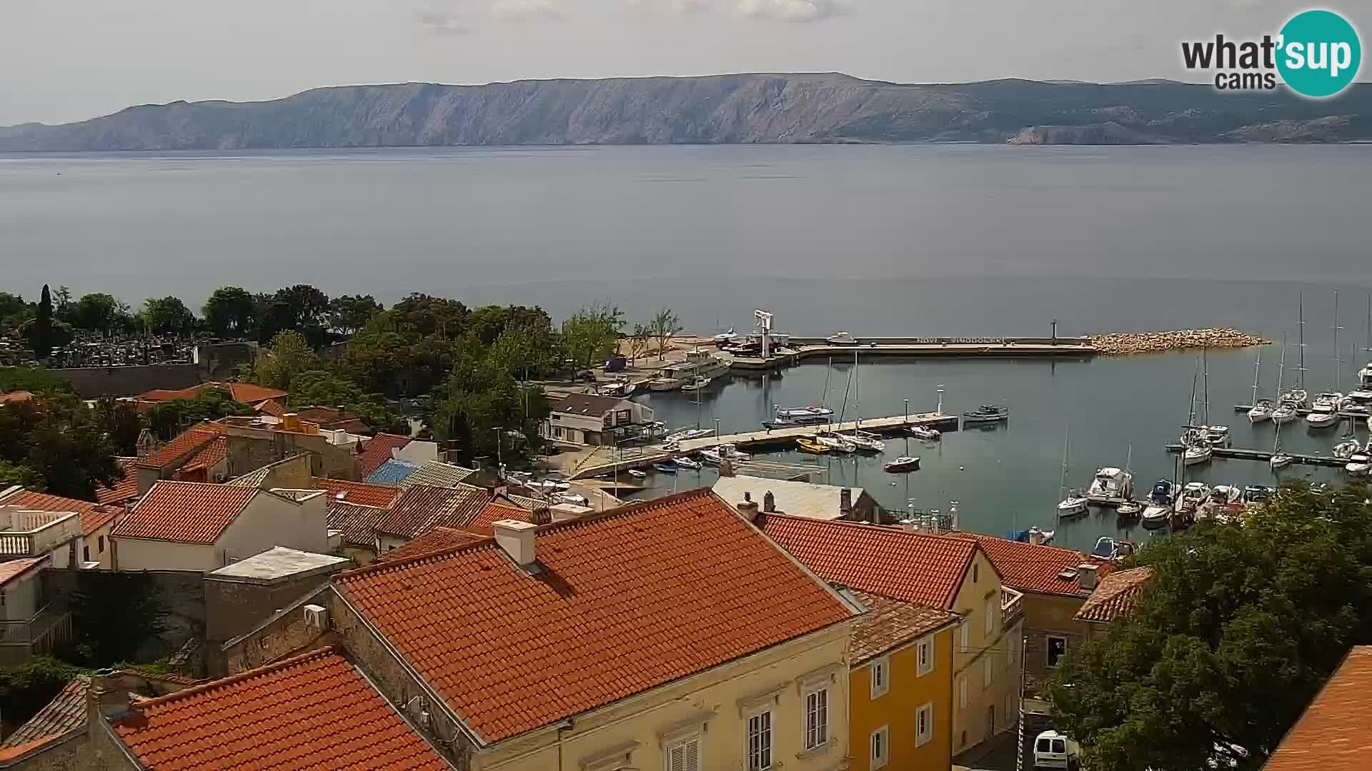 Panorama Novi Vinodolski live cam Dalmatie