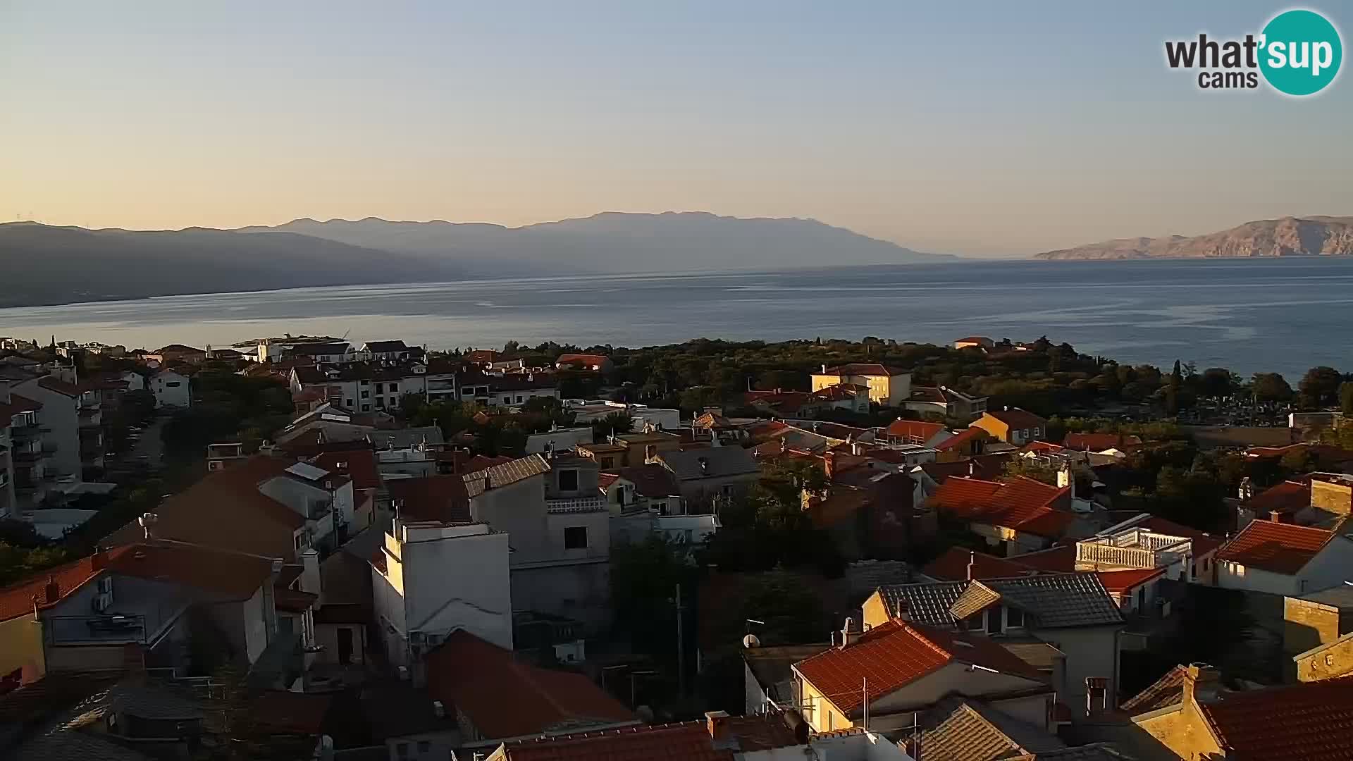 Panoramska spletna kamera Novi Vinodolski – Dalmacija v živo