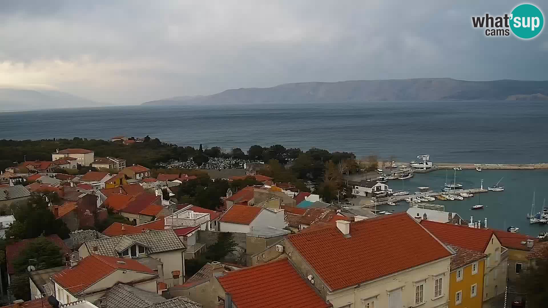 Novi Vinodolski panorama – Dalmacija web kamera