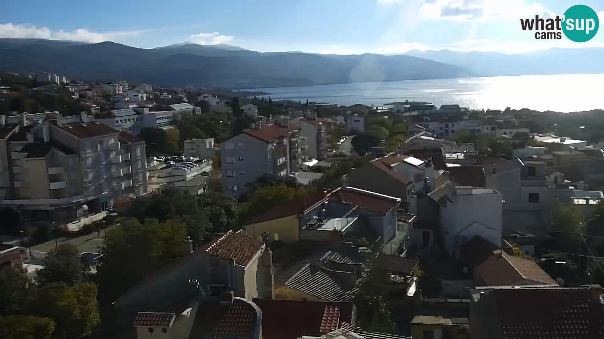 Panoramska spletna kamera Novi Vinodolski – Dalmacija v živo