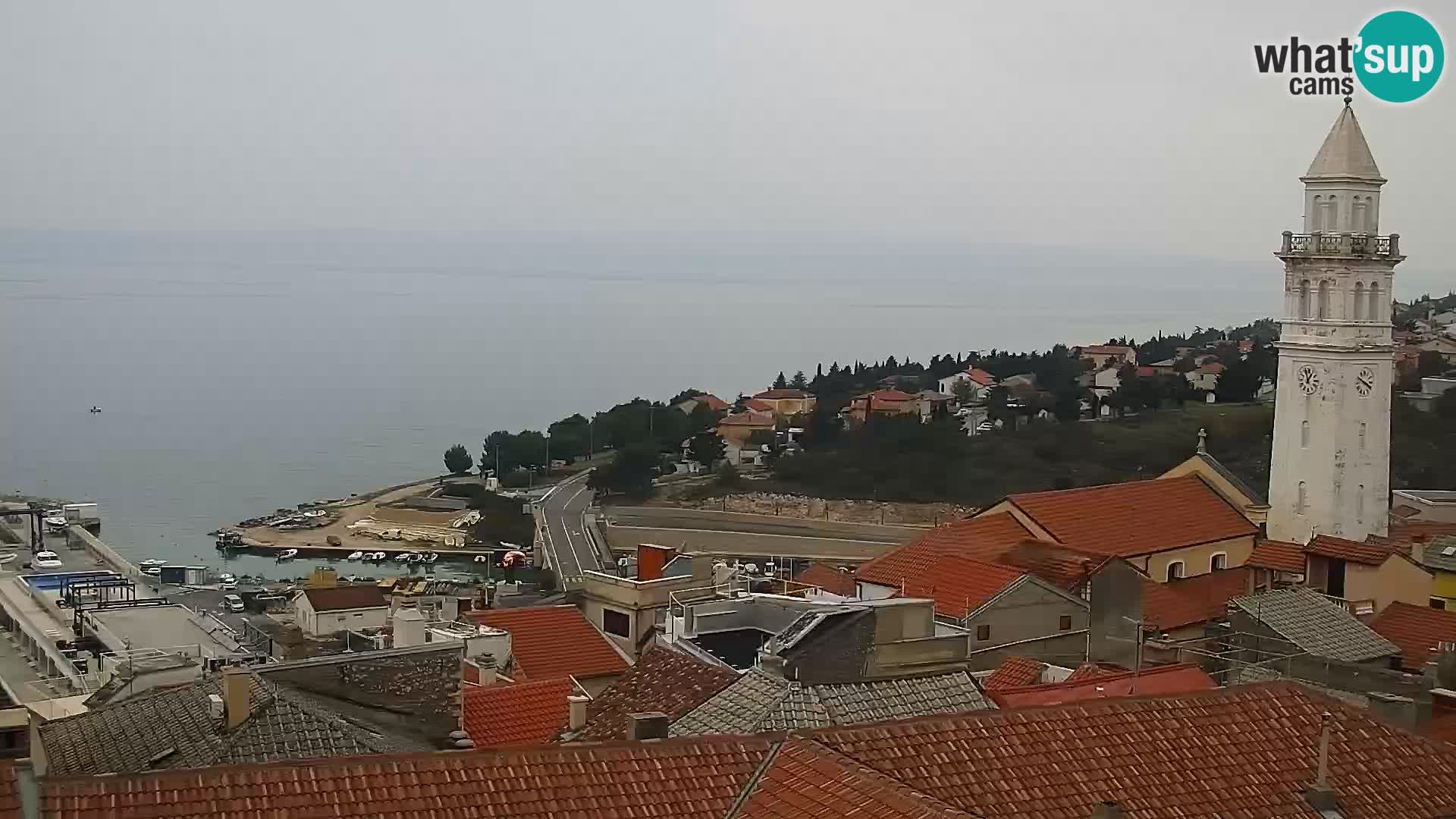 Panoramska spletna kamera Novi Vinodolski – Dalmacija v živo