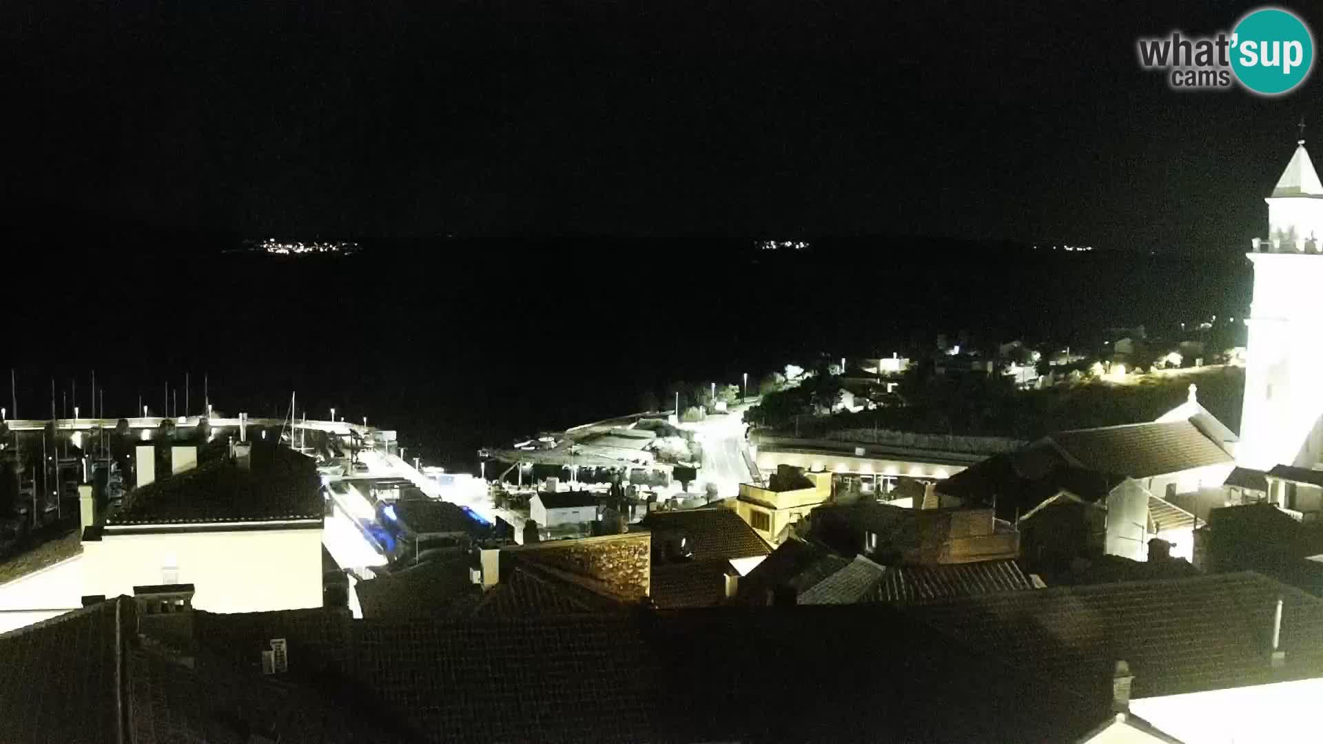 Panoramska spletna kamera Novi Vinodolski – Dalmacija v živo