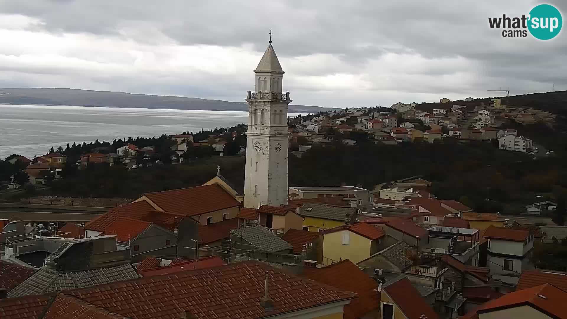 Panoramska spletna kamera Novi Vinodolski – Dalmacija v živo