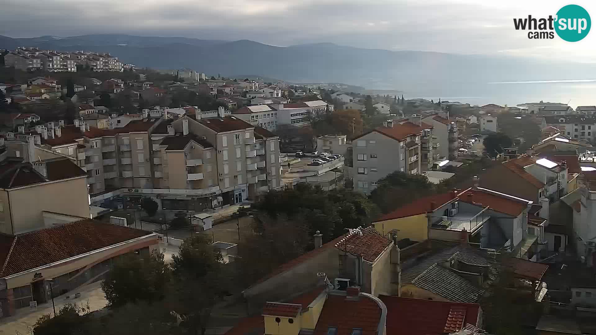 Panoramska spletna kamera Novi Vinodolski – Dalmacija v živo