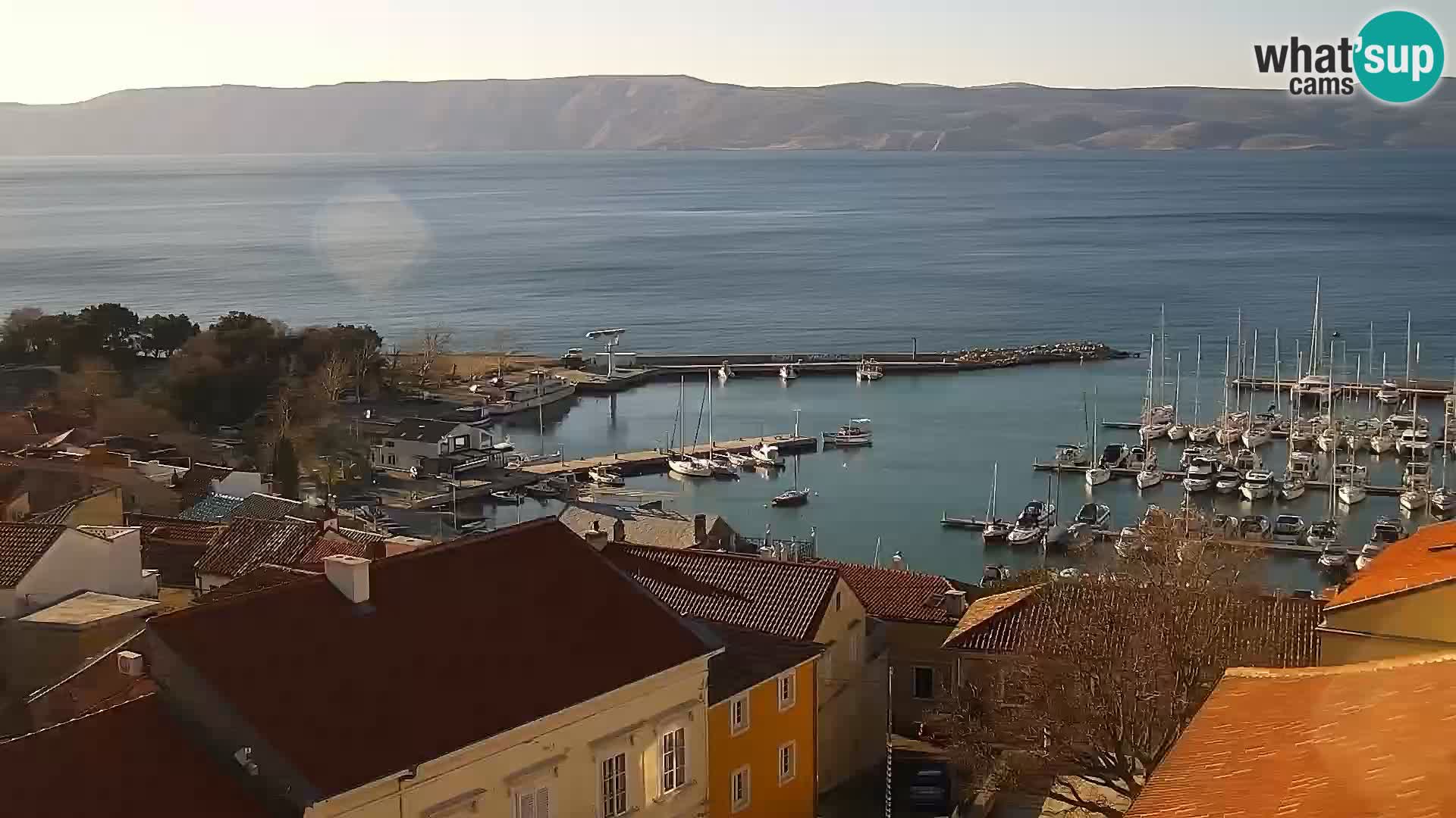 Panoramska spletna kamera Novi Vinodolski – Dalmacija v živo