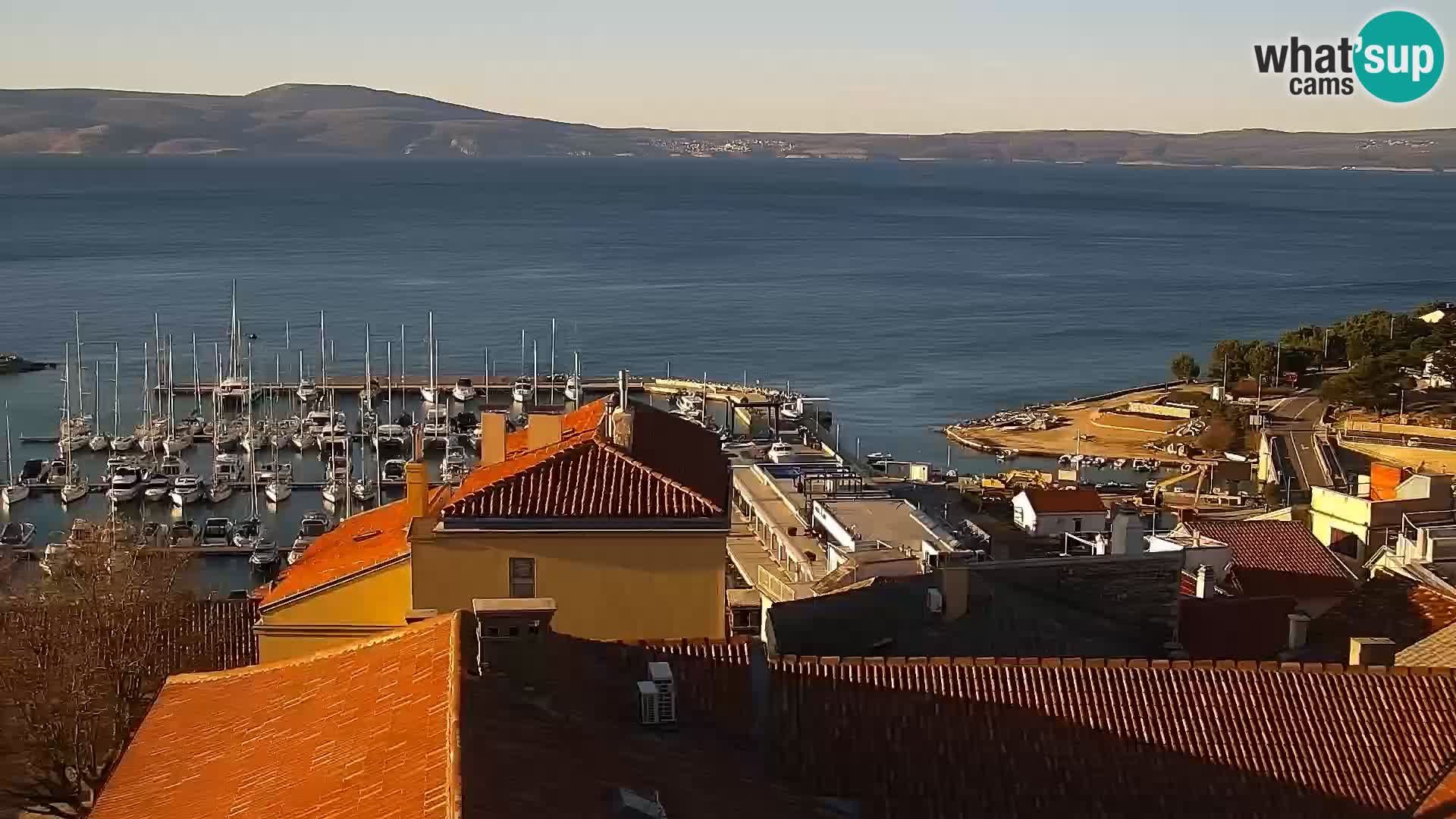 Panorama Novi Vinodolski live cam Dalmatie