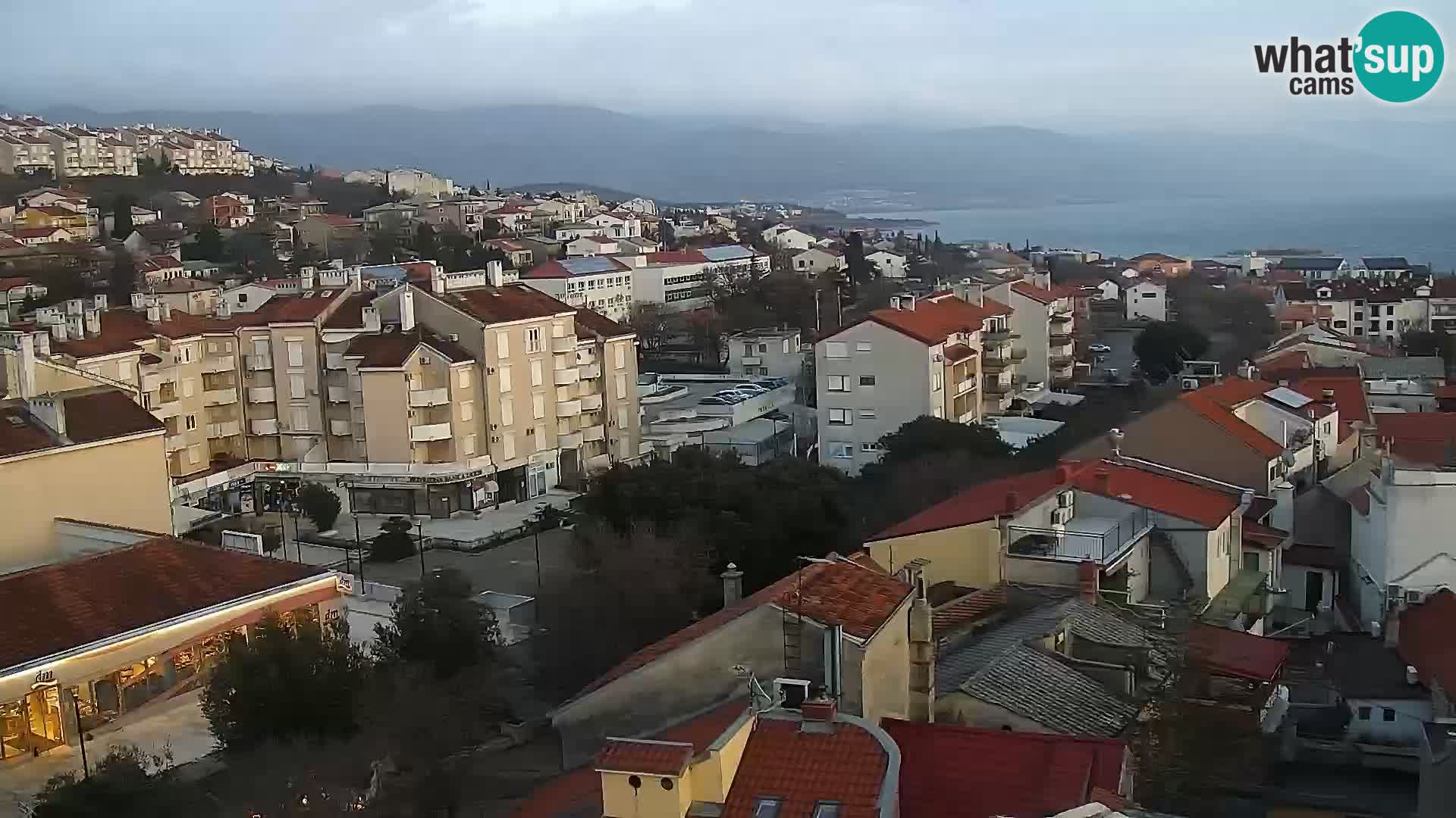 Panoramska spletna kamera Novi Vinodolski – Dalmacija v živo