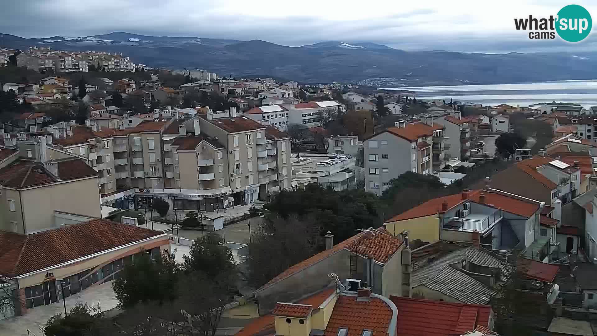 Panoramska spletna kamera Novi Vinodolski – Dalmacija v živo