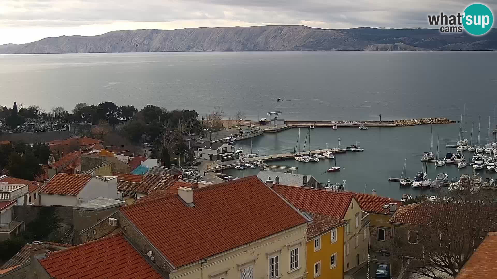 Panorama Novi Vinodolski live cam Dalmatie