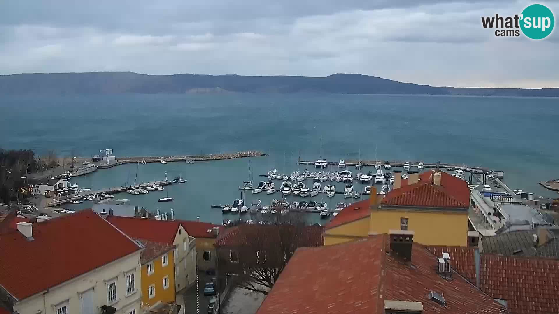 Panorama Novi Vinodolski live cam Dalmatie