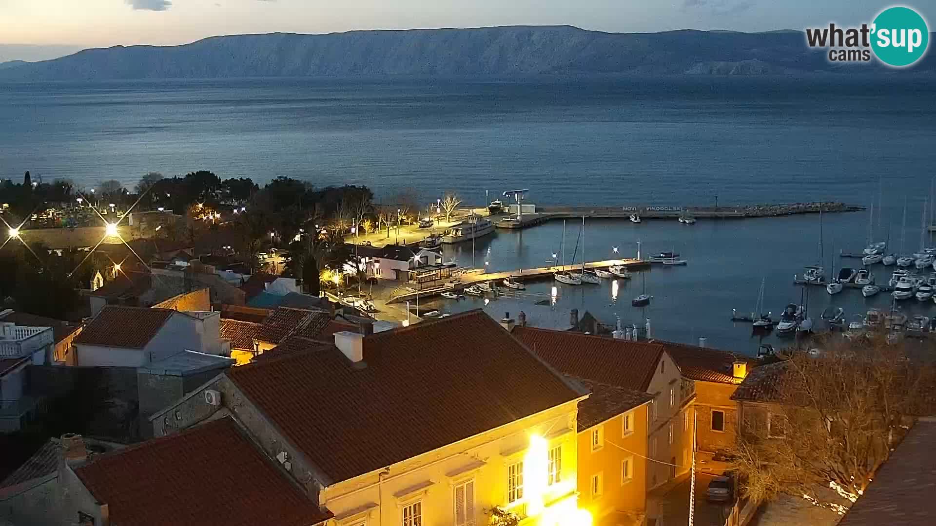 Novi Vinodolski panorama – Dalmacija web kamera