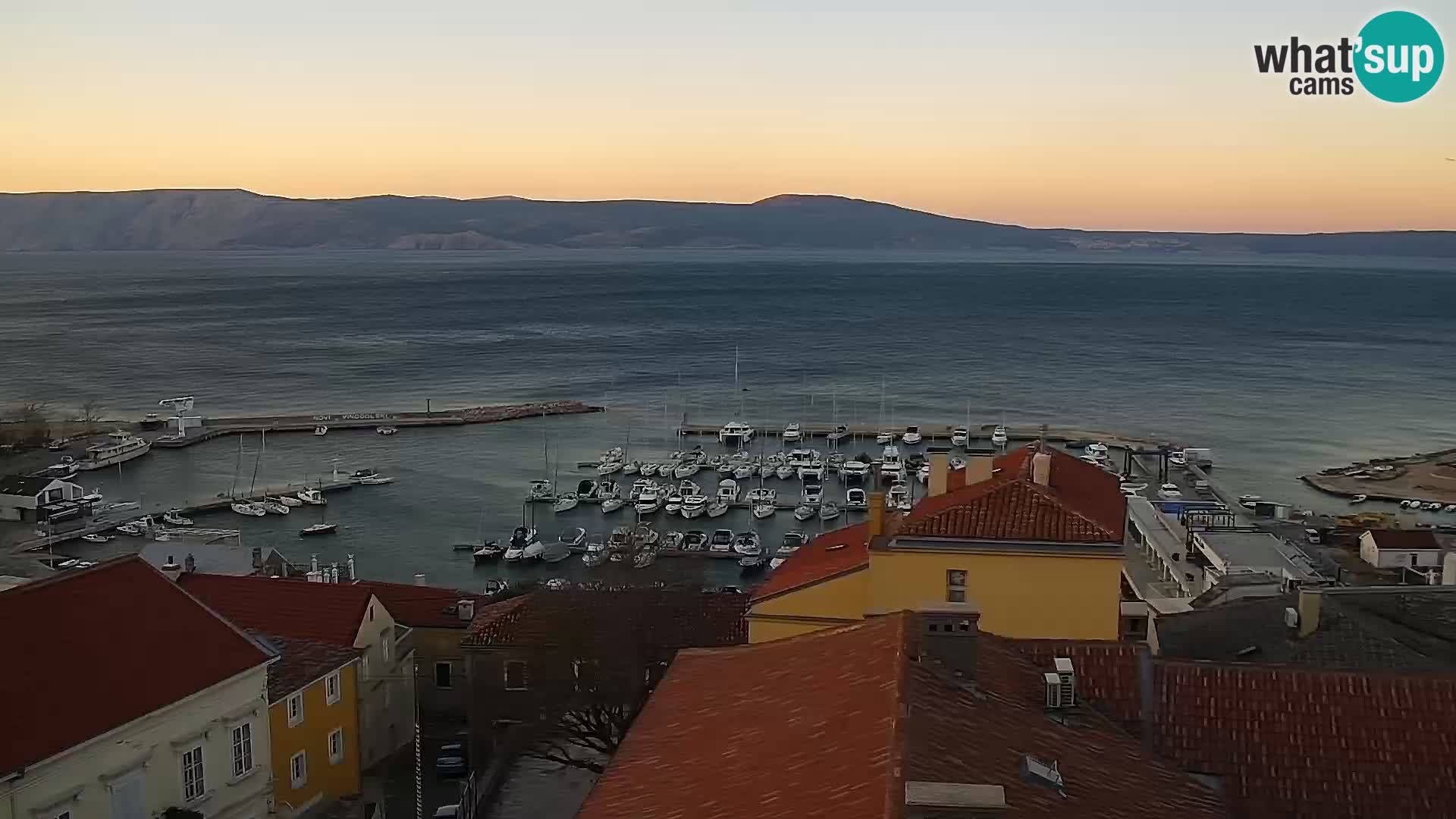 Panorama Novi Vinodolski live cam Dalmatie