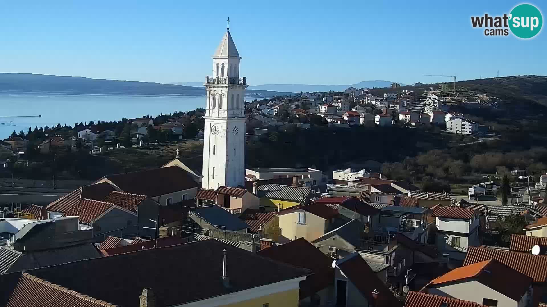 Panorama Novi Vinodolski live cam Dalmatie