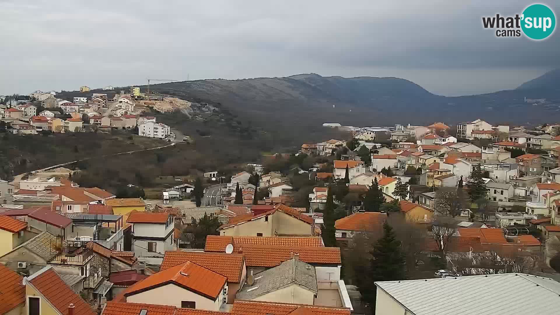 Panoramska spletna kamera Novi Vinodolski – Dalmacija v živo