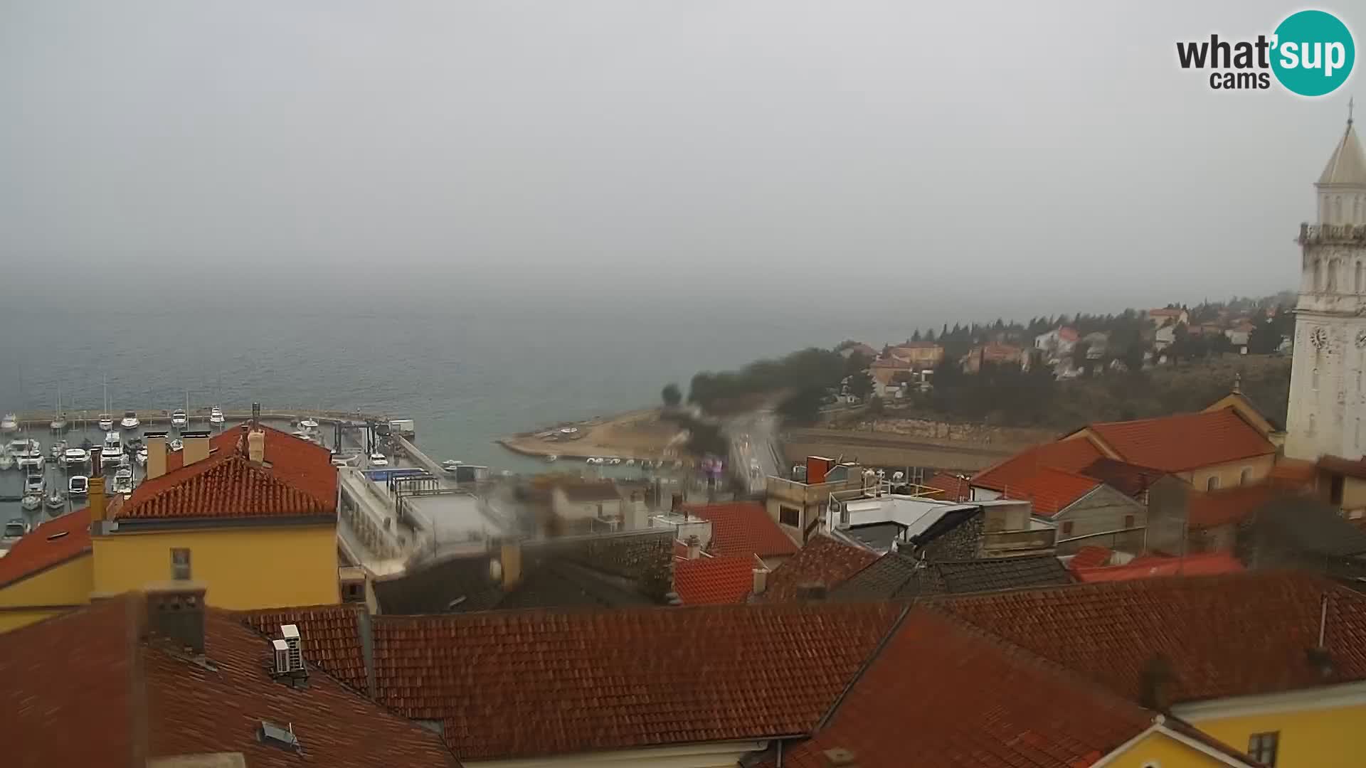 Panorama Novi Vinodolski live cam Dalmatie