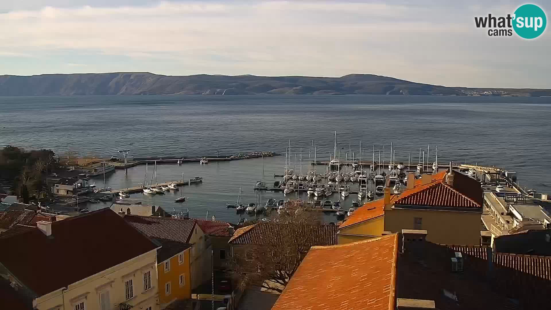 Panorama Novi Vinodolski live cam Dalmatie