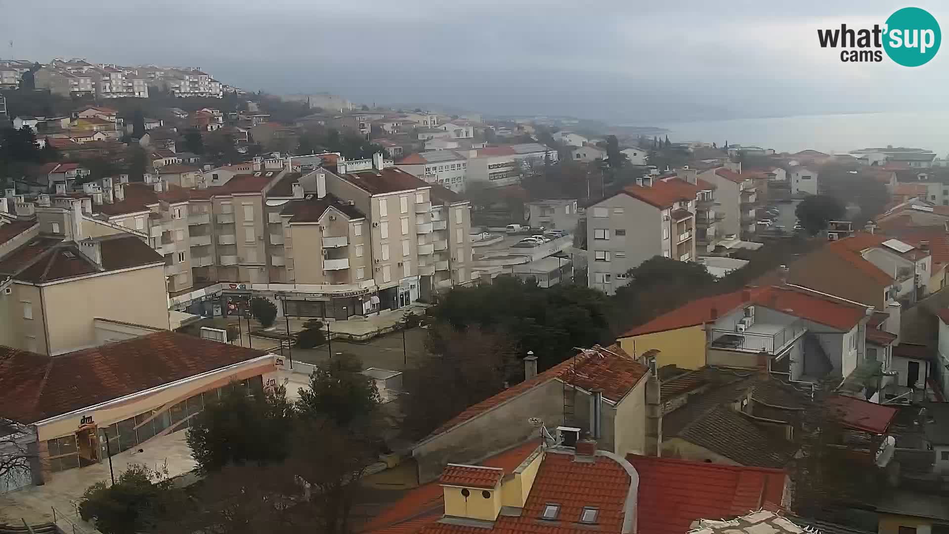 Panoramska spletna kamera Novi Vinodolski – Dalmacija v živo