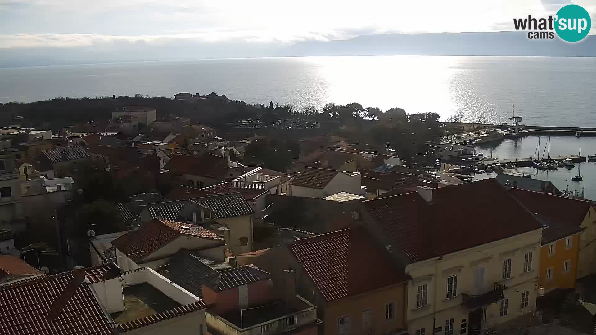 Panorama Novi Vinodolski live cam Dalmatie