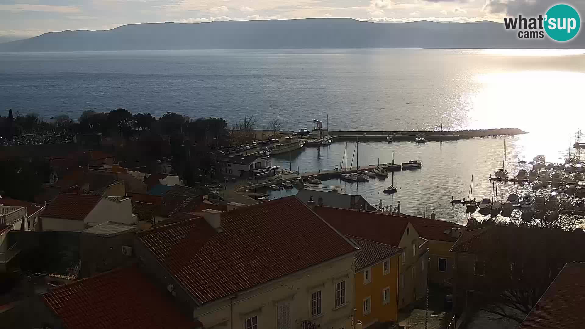 Panorama Novi Vinodolski live cam Dalmatie