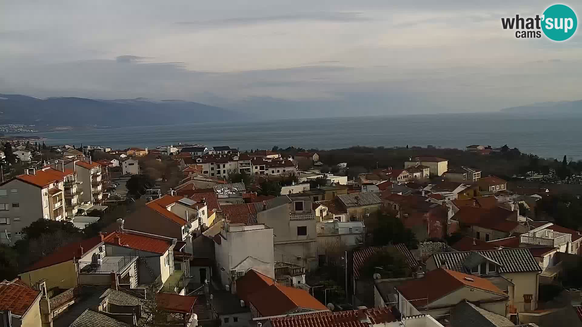 Panoramska spletna kamera Novi Vinodolski – Dalmacija v živo