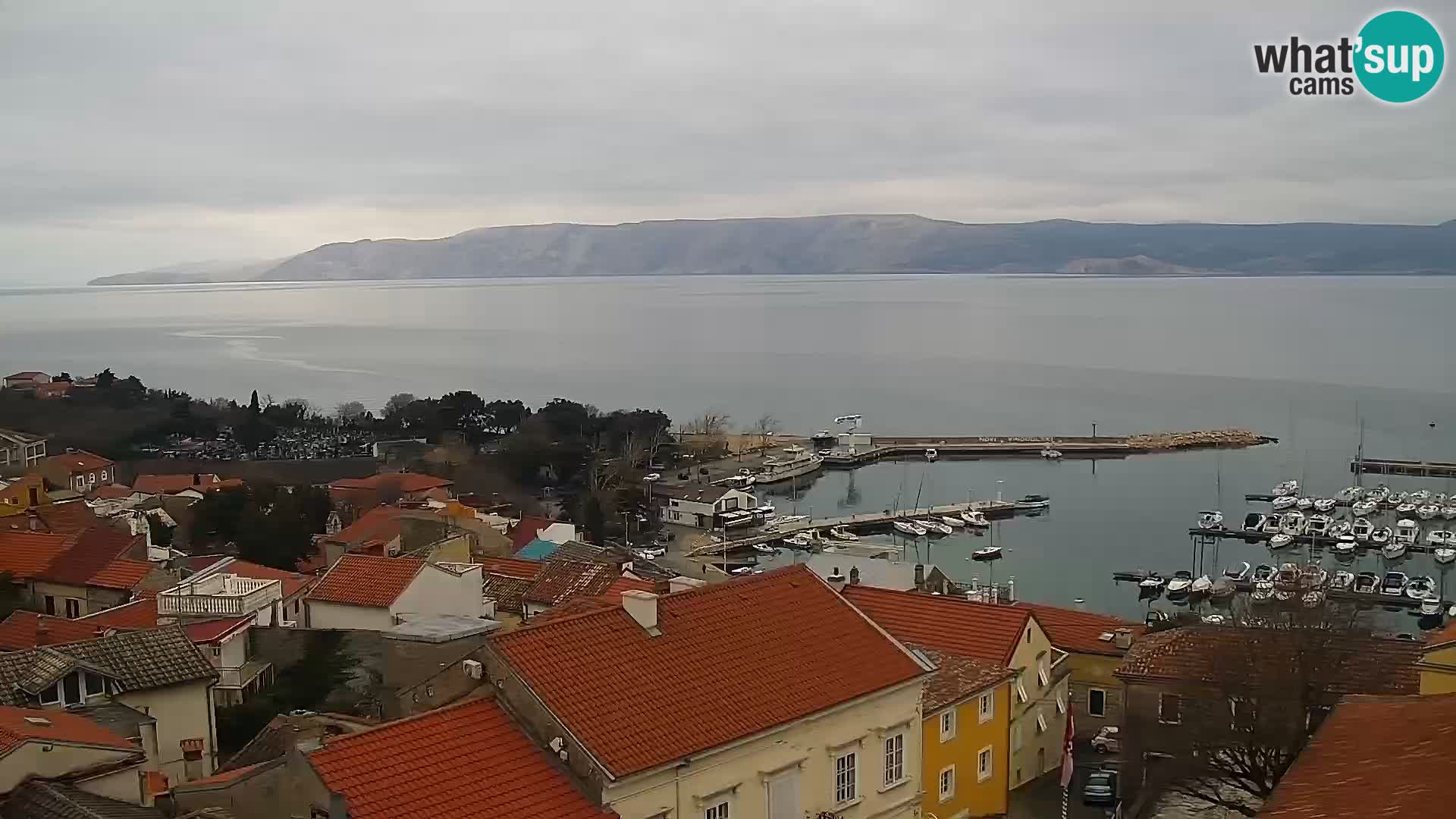 Panoramic Novi Vinodolski livecam Dalmatien