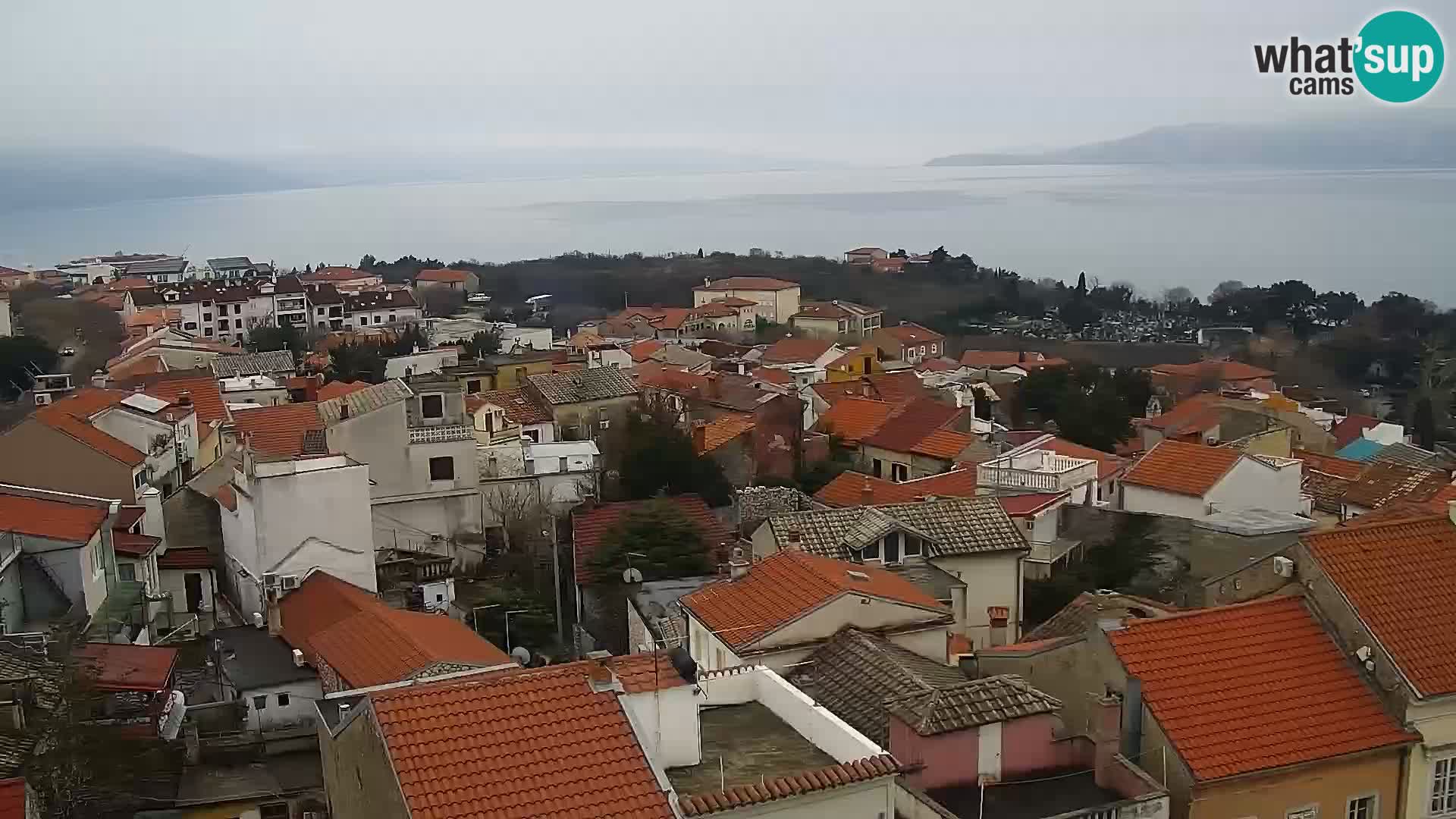 Panoramska spletna kamera Novi Vinodolski – Dalmacija v živo