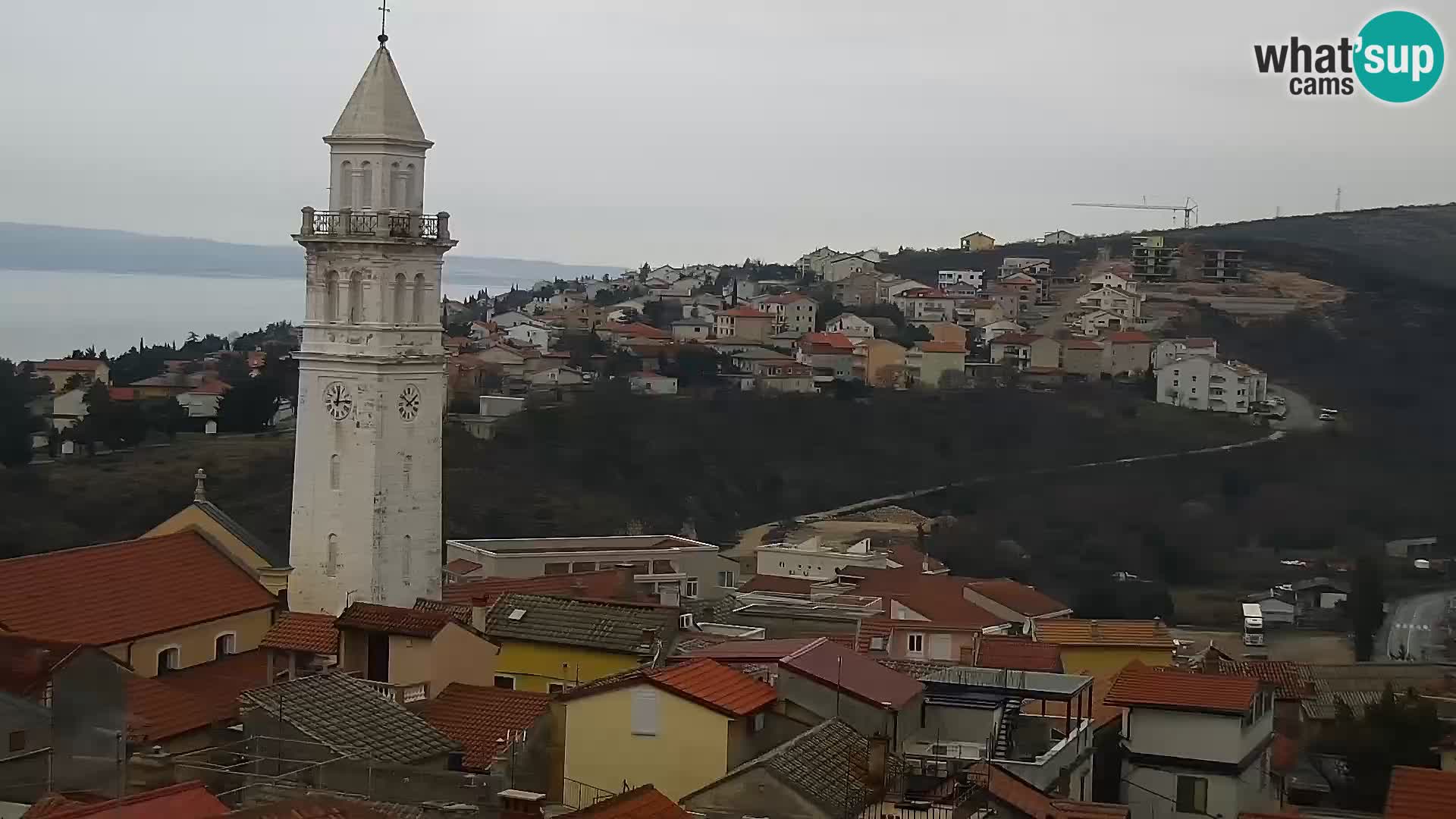 Panoramska spletna kamera Novi Vinodolski – Dalmacija v živo