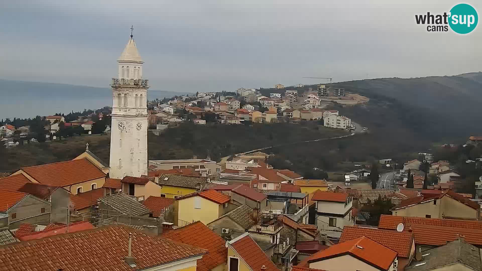 Panoramska spletna kamera Novi Vinodolski – Dalmacija v živo