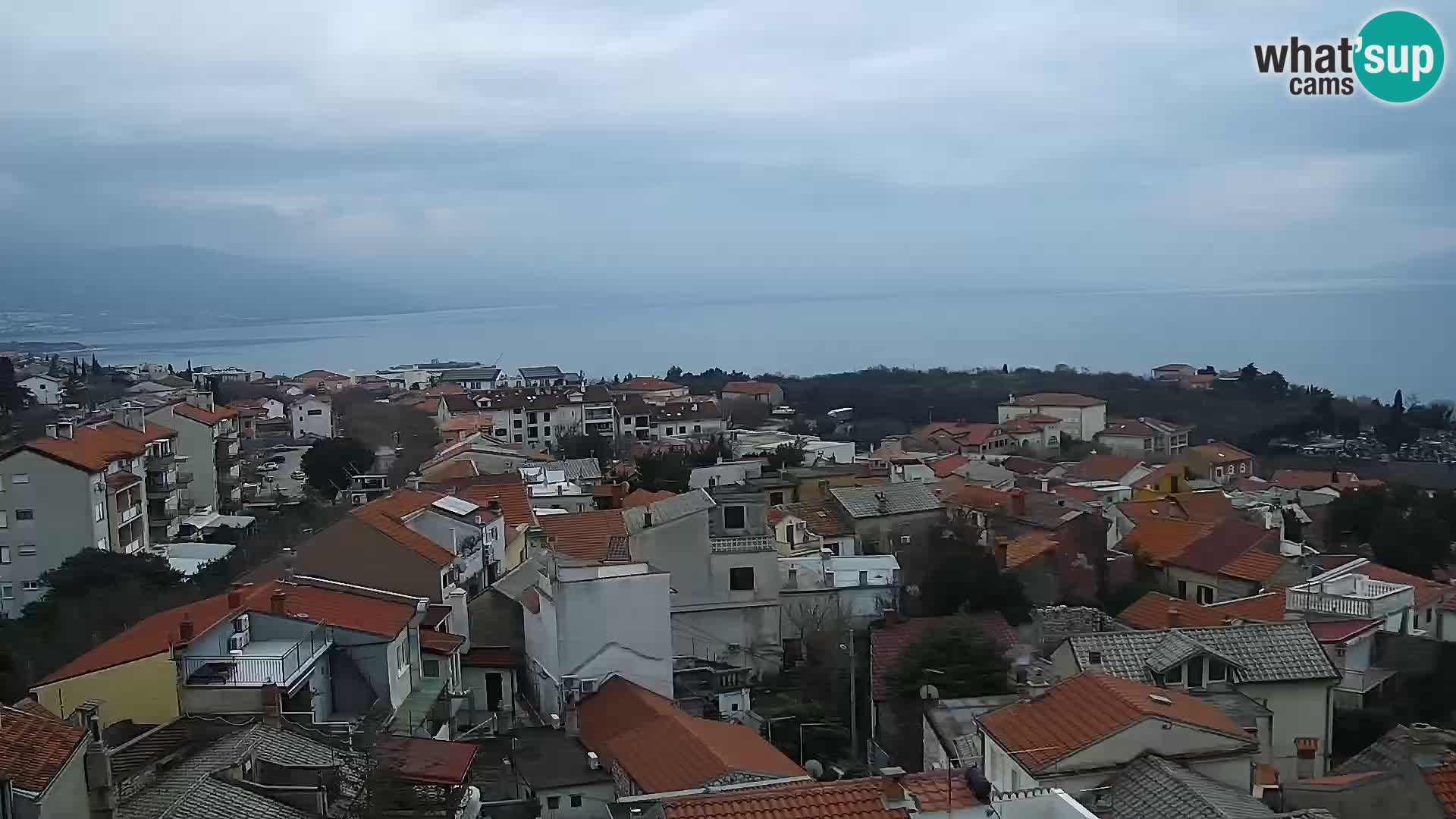 Panoramska spletna kamera Novi Vinodolski – Dalmacija v živo