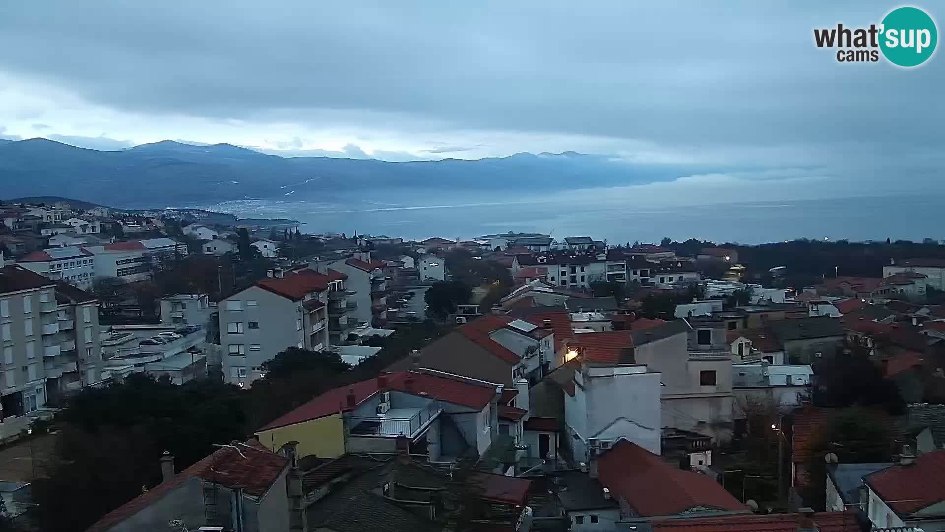 Panorama Novi Vinodolski live cam Dalmatie