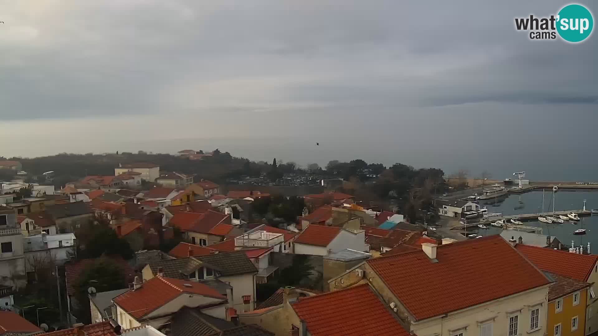 Panorama Novi Vinodolski live cam Dalmatie