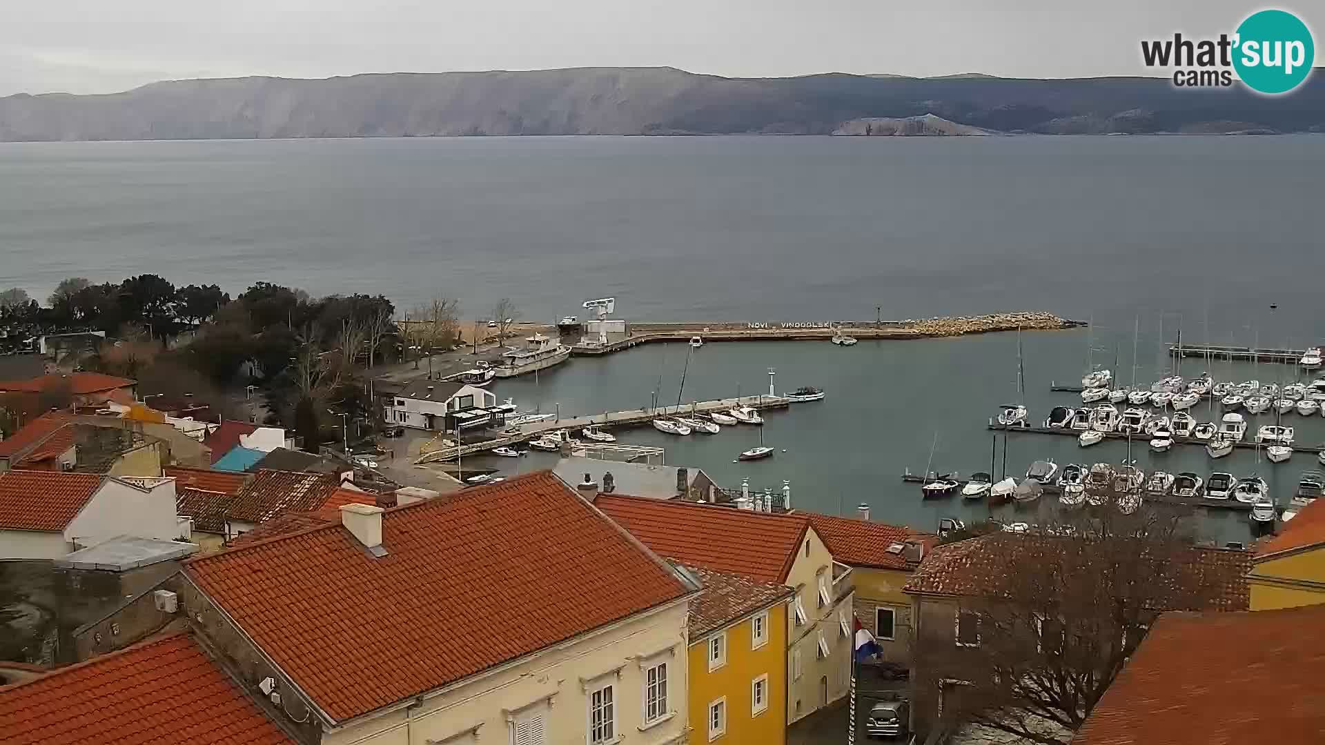 Panorama Novi Vinodolski live cam Dalmatie