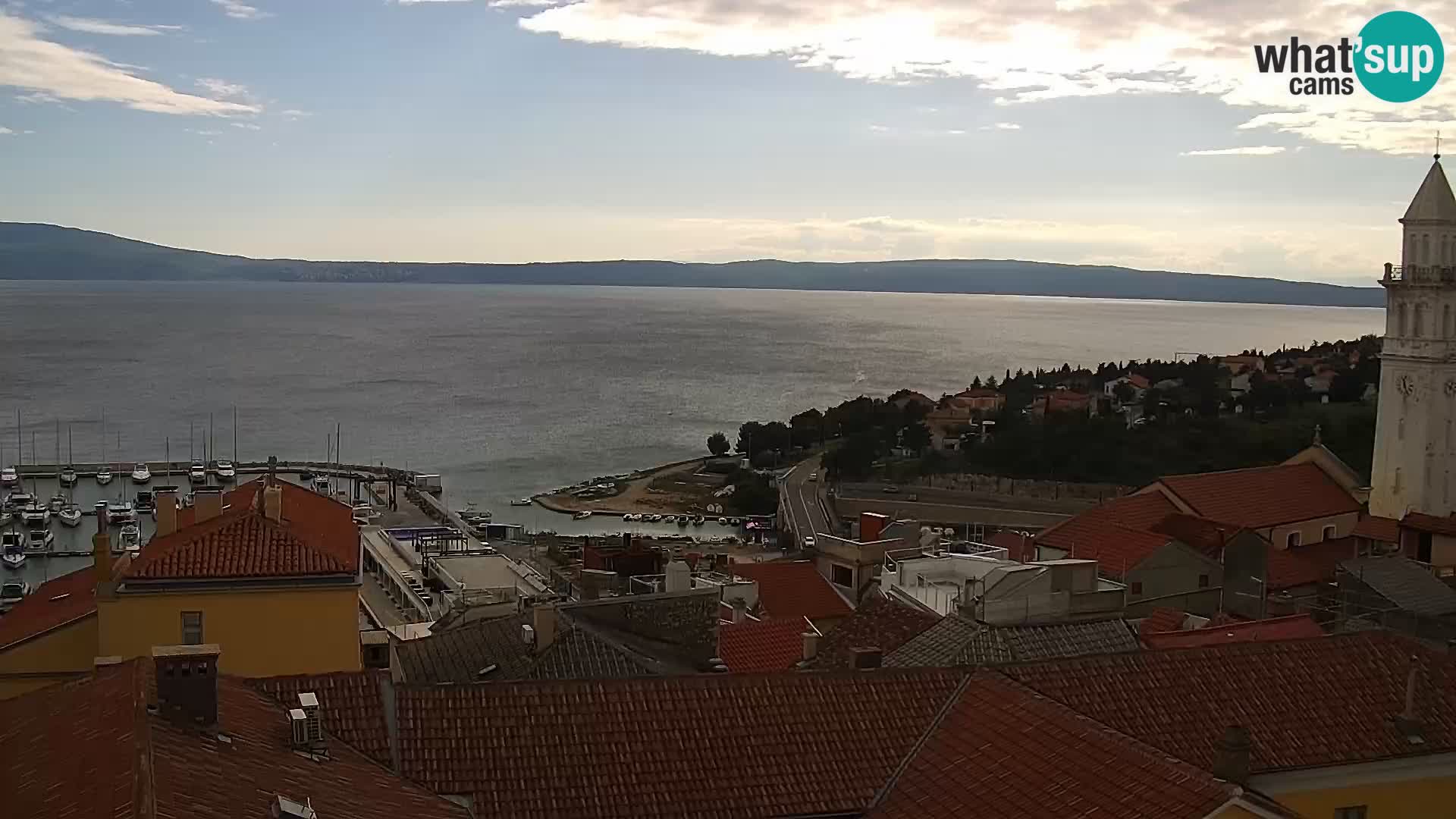 Panorama Novi Vinodolski live cam Dalmatie