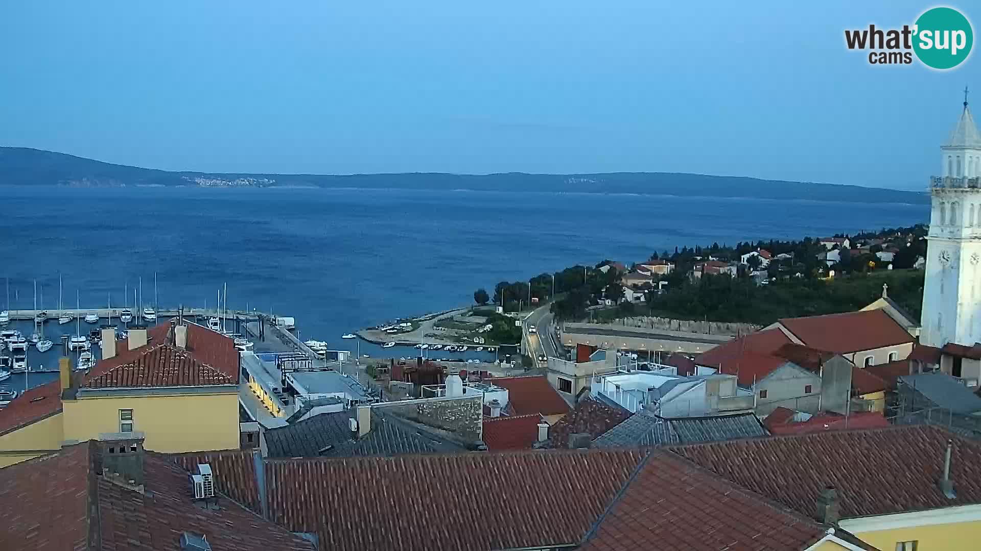 Panoramska spletna kamera Novi Vinodolski – Dalmacija v živo